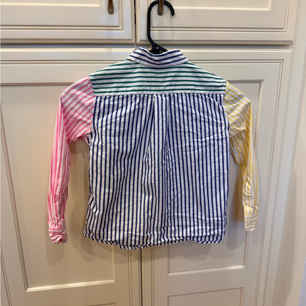 Ralph Lauren Striped Cotton Poplin Fun Button-down Shirt - Picture 7 of 8